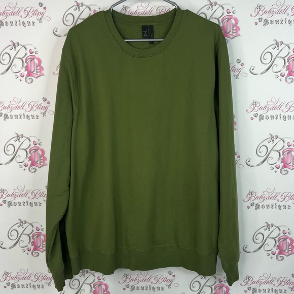 Zella Tops - Zella by Z sweater pull over soft stretchy olive military Green Sweater